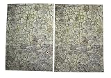 【Good in three directions】41cm×29cm 石畳 シート2枚セット ジオラマシート 2枚セット フィギュア 模型 ミニチュア 背景 撮影用 1/35 スケール対応 ディスプレイ ジオラマベース (石畳A)