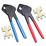 2 Pex Crimper 1 / 2と3 / 4配管圧着with Go / No Goセット角度ゲージツールコンボby Yescom