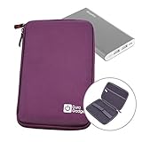 DURAGADGET Tough Water & Scratch-Resistant Purple EVA Zip Case for EasyAcc 0000mAh Brilliant Ultra S