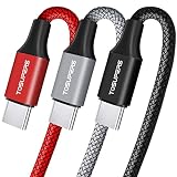 TOSUPRES USB C ケーブル【2m 3本セット】(USB-C & USB-A 2.0) Type C ケーブル 急速充電 QC3.0対応 タイプc ケーブル 充電コード 断線防止 高耐久ナイロン編み iPhone15シリーズ、Xperia、Galaxy、Switch、PS5コントローラー,その他Android USB-C機器対応
