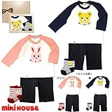 MIKIHOUSE(ミキハウス)プッチー＆うさこのお顔Ｔシャツ箱付ギフトセット フリー(70-80cm),ピンク（08）