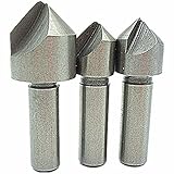 3 ピース 90度ドリル プレス皿セット ボーリング ビット 10 ミリメートル 12 ミリメートル 16 ミリメートル面取り カウンター シンク ボア セット木材アルミ pvc面取り