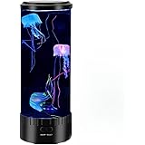 卓上アクアリウム LEDクラゲミニ水槽 3匹クラゲあり プレゼントウムアクアリウム 水族館 プレゼント 雰囲気作りスタンドタイプのコンパクト アクアリウム 机上装飾 ストレス解消 おしゃれ 美しい 読書には欠かせない