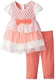 Little Lassベビー女の子PuckerドットチュールCapri Set カラー: ピンク