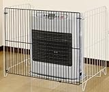 グリーンライフ 大型ストーブガード 植毛付 三方式 幅65cm FG-S650N ホワイト