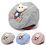 (ココ)COCO　靴下のあしもと 【お楽しみカラー】 1歳 ~ 5歳 児用 くまさん チェック の ハンチング ハット オシャレ ベイビー ファッション スタイル