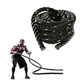 TOMSHOO トレーニングギア ジムロープ バトルロープ 体幹ロープ 振るだけ 簡単 筋トレ 直径38mm　長さ10m / 12m / 15m