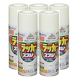 アサヒペン アスペンラッカースプレー 420ML ツヤ消し白 【まとめ買い5缶セット】