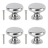 Powanfity_JP 引き出しノブ 取手 ４個セ ット 引き出しつまみ 丸型 ドア取って 取手 ハンドル クリアクリスタル タンス キャビネット ネジ付き 戸棚食器棚シルバー
