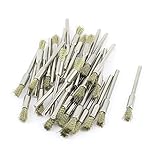 uxcell ペン研磨ブラシ ツール 研磨 ラウンド シャンク ゴールドトーン ワイヤー ペン形 ブラシ