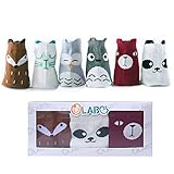 OLABB ベビーソックス 子供用 ジュニア 女児 ガールズ ボーイズ ニーハイ 通学 通園 6足セット (L, ユニセックスA)