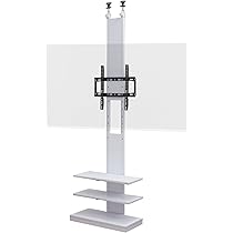 新品　未開封　テレビスタンド　3段階高さ調整　ホワイト テレビスタンド ハイタイプ 幅59.7cm ブラック 八角形 壁寄せ