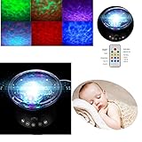cieken Ocean Night Light、Romantic multi-colors変更LED Ocean WaveプロジェクタスリープNightlight withリモートコントロール内蔵音