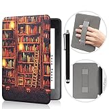 CCOO Kindle Paperwhite カバー 2018年以前のKindle Paperwhite用ハンドグリップ付きフリップケースE-Reader-自動ウェイク/スリープ付きの超薄型耐久性PUレザー保護カバー、モデルDP75SDIまたはEY21、43パターンにのみ適しています