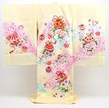 お宮参り 着物 女児 祝着 正絹「クリーム色に毬」お宮参り・産着