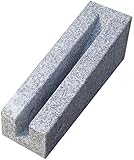 自転車止め サイクルスタンド 御影石 盗難防止キューブデザイン ブラックフレーク色