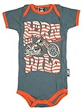 (シックス バニーズ) SIX BUNNIES ベビー服【ロンパース】Born to be Wild (3～6ヶ月　身長60～65㎝　身幅19.5㎝着丈37㎝肩幅16㎝袖丈8.5㎝)