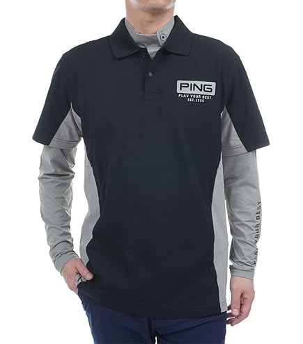 Amazon.co.jp: ピン（PING） ゴルフウェア 半袖 撥水ハーフジップ