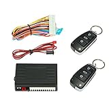 KKmoon キーレス エントリー システム キット ドアロックトランクリリース ボタン付き ダミーセキュリティ アンサーバック機能リモコンキット キーレスエントリーキット/キーレスキット 汎用タイプ