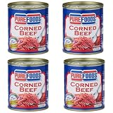 Purefoods コンビーフ 210g 【 4缶 】 ピュアフーズ コーンビーフ 缶詰 フィリピン 牛肉 肩バラ 低糖質