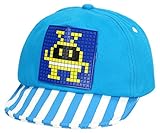 GEMVIE キッズ 子供 女の子 男の子 ベースボール キャップ 可愛い レゴ柄 スポーツ コットン 帽子 日焼け防止 サンバイザー 野球帽 かわいい ブルー