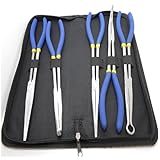 Simplyシルバー – 5pc 11 "長い鼻ペンチセットハンドツール針鼻ペンチW /ポーチ自動HD