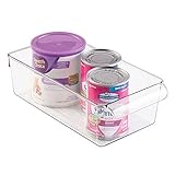 mDesign Baby Food and Formula Bottle Storage Container for Kitchen Nursery Closet - Medium Clear [並行