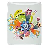 プレミアムデザインのクリスタルケースApple iPad/iPad 3 G/ホワイトW / Flower & Star