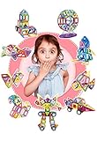 磁石ブロック 磁気おもちゃ マグネットブロック ブロック 子供 知育玩具 学習玩具 立体パズル 幼児 オモチャ 積み木 DIY 子ども オモチャ マグネットブロック お城/かんらんしゃセット 誕生日 