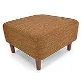 北欧風デザイン 木枠オットマンスツール 「 バレンティナ 」 ( 布地タイプ ) キャメル色