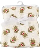Sock Monkey Plush Baby Blanket by Stork Sales