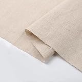 綿 麻 コットン リネン ハンドメイド DIY 生地 無地 服装 家庭装飾 枕 ソファー テーブルクロス 1.5×2m 薄いベージュ