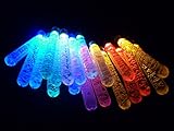 ノーブランド品LED30球 6m led イルミネーションライト ガーデンライト ソーラー クリスマス イルミネーション 屋外 防水 発光モードは8パターン 光センサー内蔵　カラー