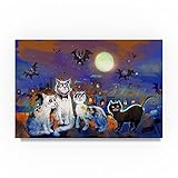 Cats 1 by Runa、22 x 81 cmキャンバス壁アート