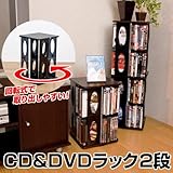 CD&amp;DVDラック 2段　NF-02BK