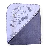 Extra Large 40x30 Velour Hooded Towel, Lamb, Frenchie Mini Couture by Frenchie Mini Couture