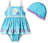 Disney(ディズニー)USAディズニー アナと雪の女王 アナ雪 アナ エルサ 水着 ワンピース キッズ　ガールズ　ベビー　女の子 帽子【並行輸入品】 (150(12))