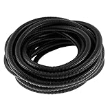 uxcell　コルゲートチューブ　導管　ワイヤチューブ　7.6M　16mmx13mm