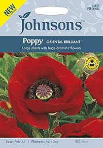 Amazon 輸入種子 Johnsons Seeds Poppy Oriental Brilliant ポピー オリエンタル ブリリアント ジョンソンズシード 花