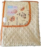 BlueberryShop Minky Printed Cotton Blanket For Baby Toddler 90 cm x 80 cm (35.5" x 31.5") ( 0-5 Yrs 