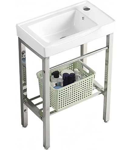 Amazon.co.jp: MISHIP ガーデンシンク 洗面台 陶器製 長さ50×幅36×高さ