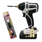 BIGMAN(ビッグマン) 2点セット 充電式 インパクトドライバー (リチウムイオンバッテリー 2本 充電器 ケース付) スリムトーションビット 2本組 ID-18BLM BIT-231