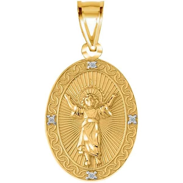 Amazon.co.jp: ソリッド10Kゴールド イエスの頭 フェイスチャーム 宗教