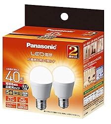 パナソニック LED電球 口金直径17mm 電球40W形相当 電球色相当(4.3W) 小形電球・広配光タイプ 2個入 密閉器具対応 LDA4LGE17ESW2T