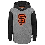 San Francisco GiantsユースBoys " New Beginnings」プルオーバーフード付きスエットシャツ – グレー/ブラック Youth Medium(10-12)