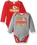 2パック長袖ボディースーツ レッド