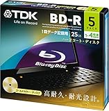 TDK データ用ブルーレイディスク BD-R 25GB 1-4倍速 ゴールドディスク 5枚パック 5mmスリムケース BRD25B5A