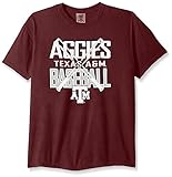 NCAAテキサスA & M Aggies Baseball Bats半袖快適カラーTシャツ、Large、Aggieワイン
