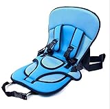 （HARU）簡易型 チャイルド チェア シート 椅子に簡単取付 ＆ ドアストッパー1個 セット (ブルー)