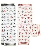 Baby Legwarmers by Dotty Fish. Blue and Red Anchors - One Size - Girls and Boys by Dotty Fish